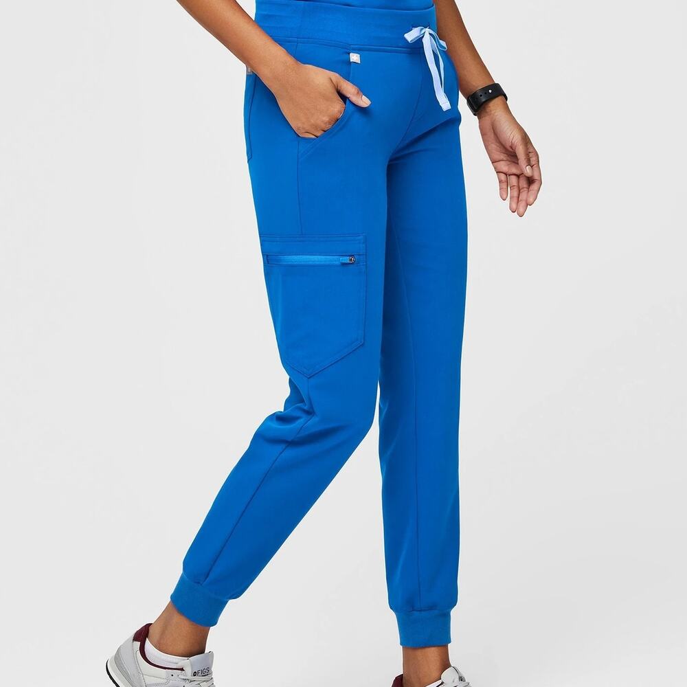 FIGS Ceil Blue Scrub Pants XS Regular Cargo Jogger 6 Pocket Stretch Size Small
